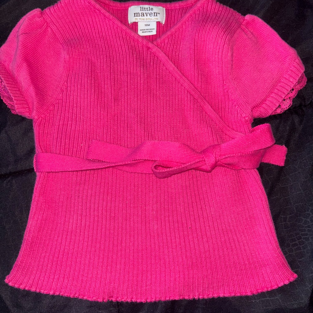 Hot pink toddler girl top